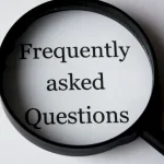 magnifying glass framing FAQ text